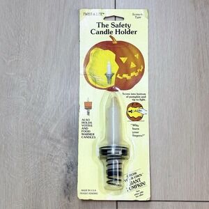 NEW VTG 1989 Pumpkin Jack O Lantern Safety Candle Holder Twist A Lite USA NOS